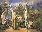 Paul Cezanne were five men and Bath France oil painting artist